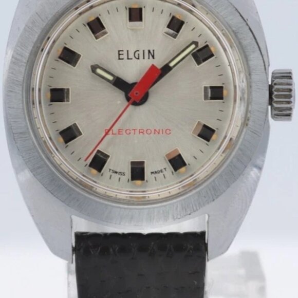 Vintage Elgin Sunburst Neuchatel Ladies Electronic Wristwatch Swiss Made main image 5
